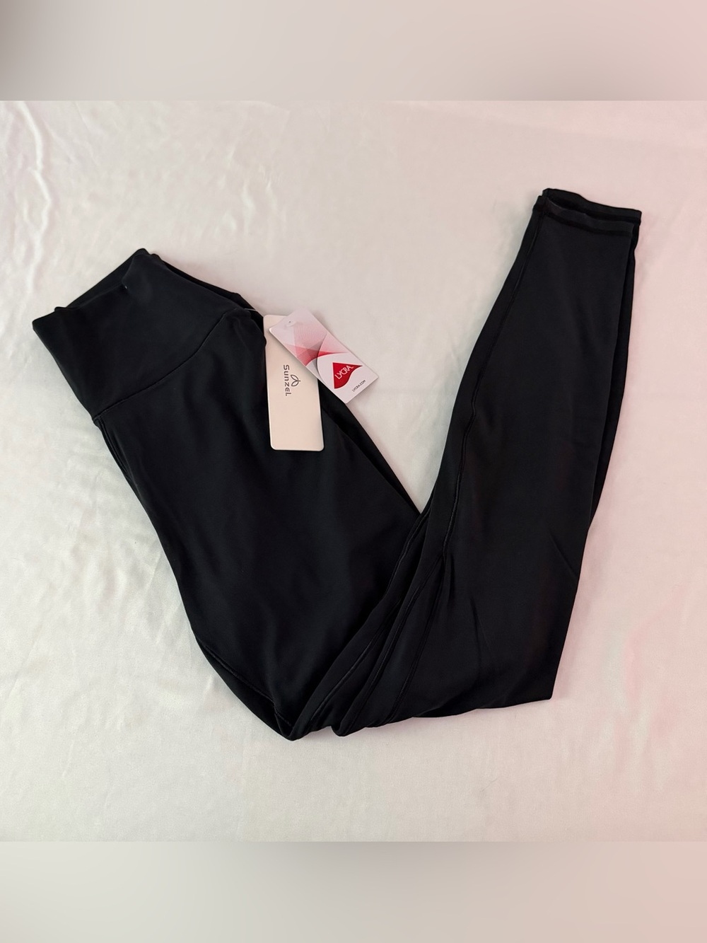 NWT Sunzel Black High Waisted Leggings 25” Inseam Yoga Gym Athletic Size‎ S